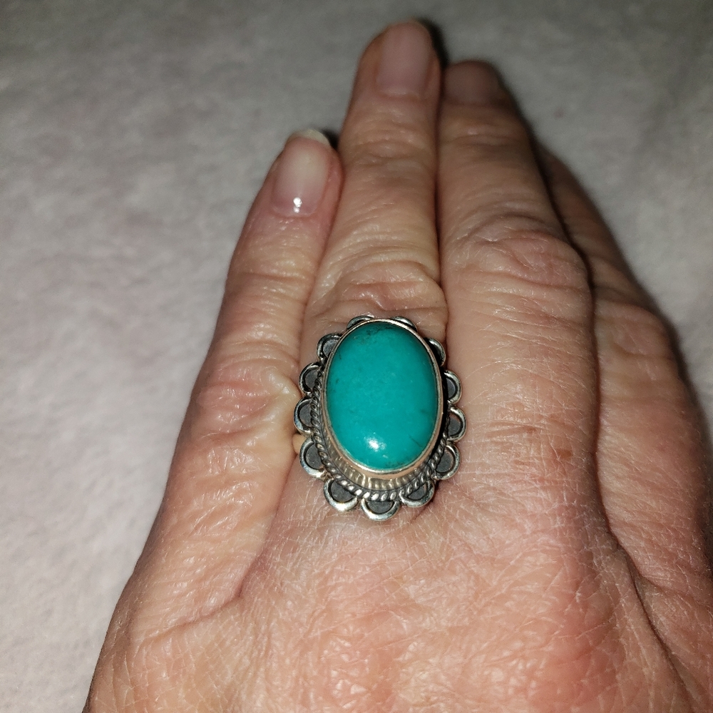 SS turquoise ring